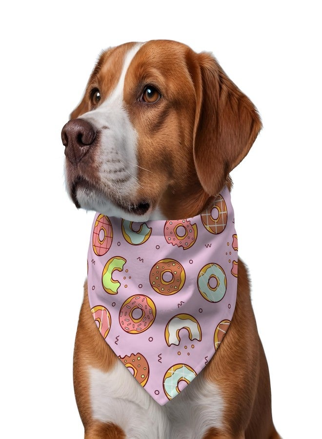 W Improved Donut Dog Bandana (Mad Over Donuts) | This Stunning Gorgeous Design Dog Bandana Scarf is Perfect Styling Accessory for Dogs Large, Medium & Small. One Size Fits All. - Image 2